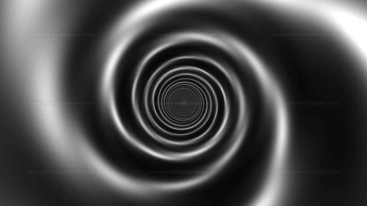 Black and White Vortex Tunnel Seamless Loop