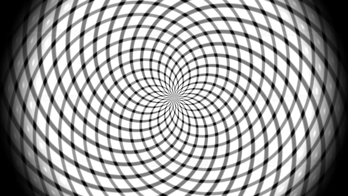 Watermarked thumbnail for Black and White Warped Radial Grid Background Seamless Loop