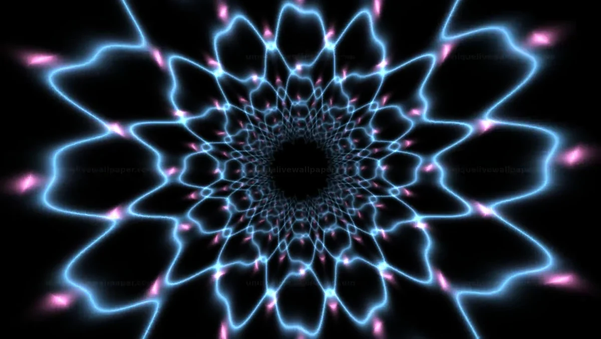 Neon Portal with Dark Copy Space Seamless Loop