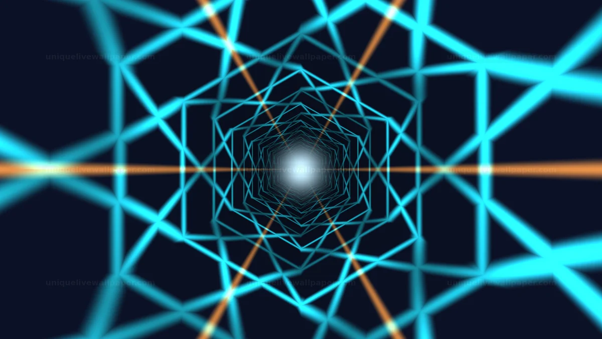Neon Polygon Tunnel Seamless Loop