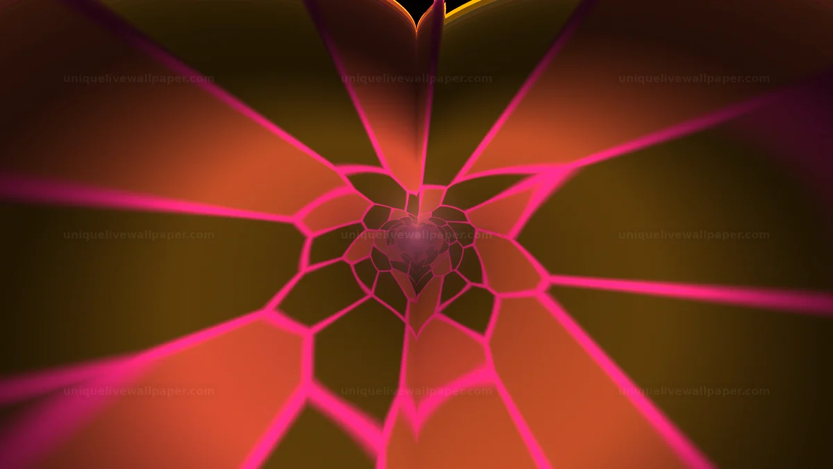 Abstract Heart-Shaped Vortex Background Seamless Loop