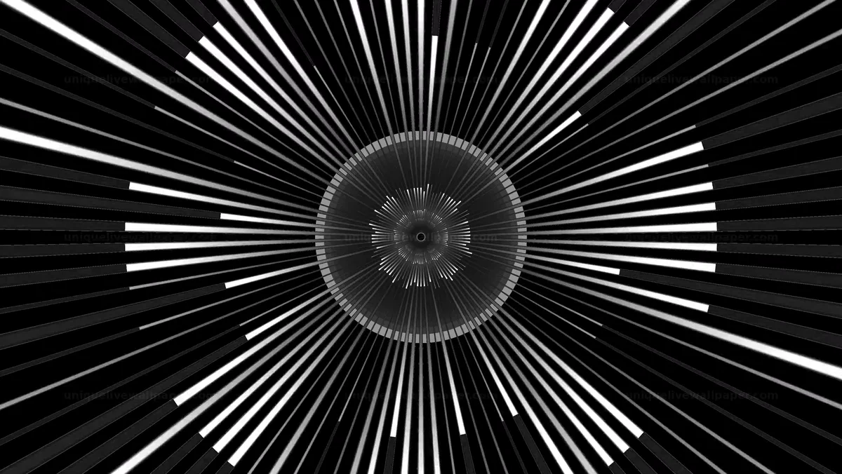 Black and White Depth Tunnel Background Seamless Loop