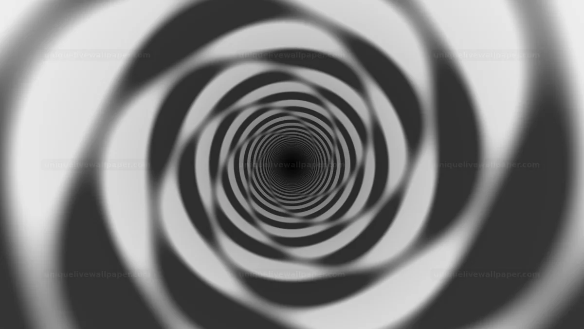 Watermarked thumbnail for Monochrome Spiral Tunnel Background Seamless Loop