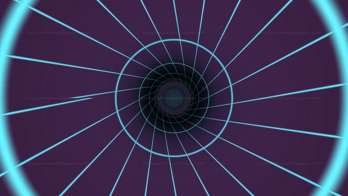 Watermarked thumbnail for Cyan Futuristic Radial Portal Tunnel Seamless Loop