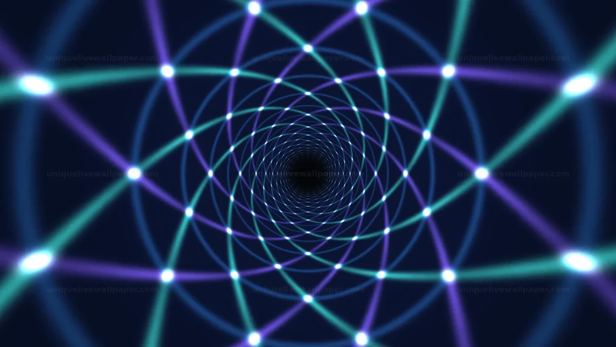 Neon Warp Field Tunnel Seamless Loop