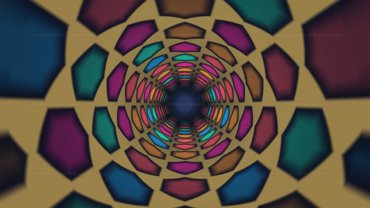 Watermarked thumbnail for Colorful Wormhole Travel Background Seamless Loop