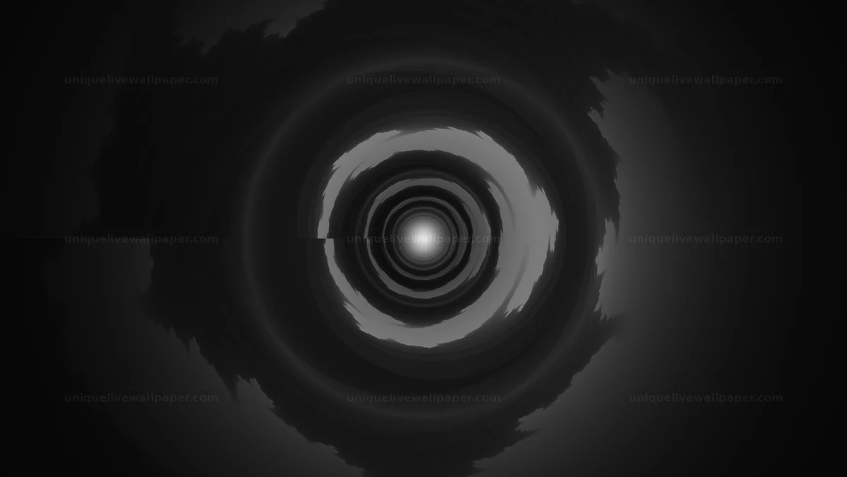 Black and White Recursive Spiral Background Seamless Loop