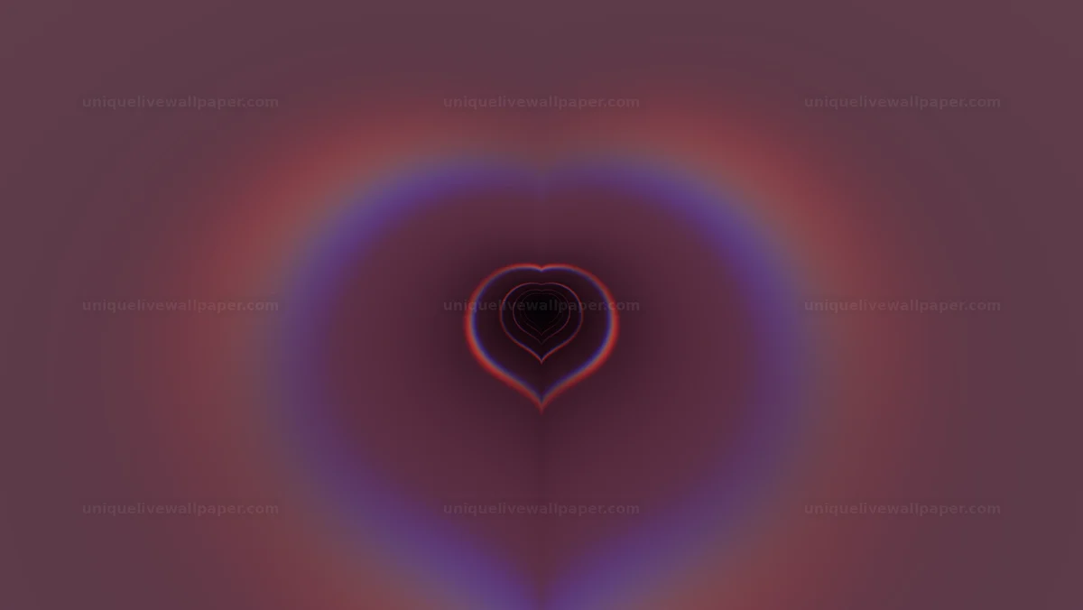 Abstract Romantic Heart Tunnel in Darkness Seamless Loop
