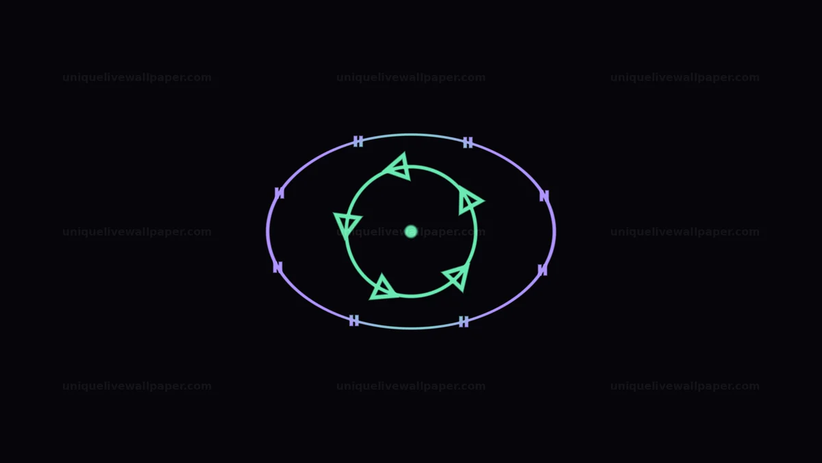 Neon Orbital Icon System Animation Seamless Loop