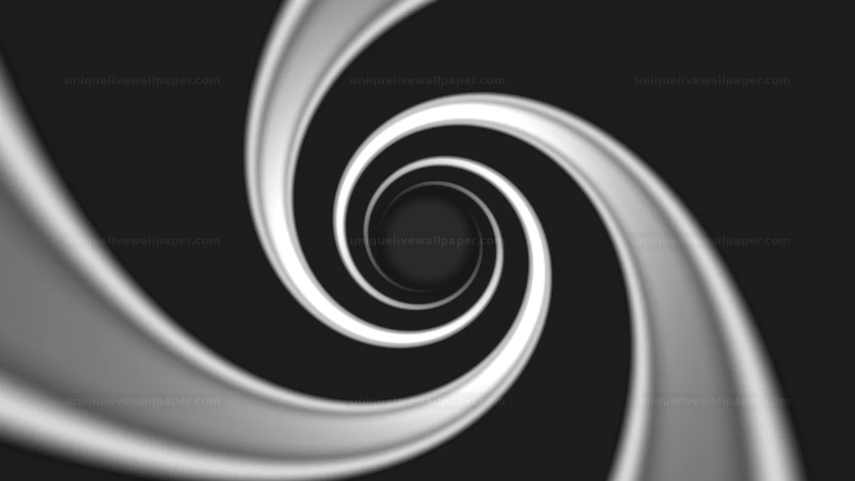 Black and White Expanding Vortex Background Seamless Loop