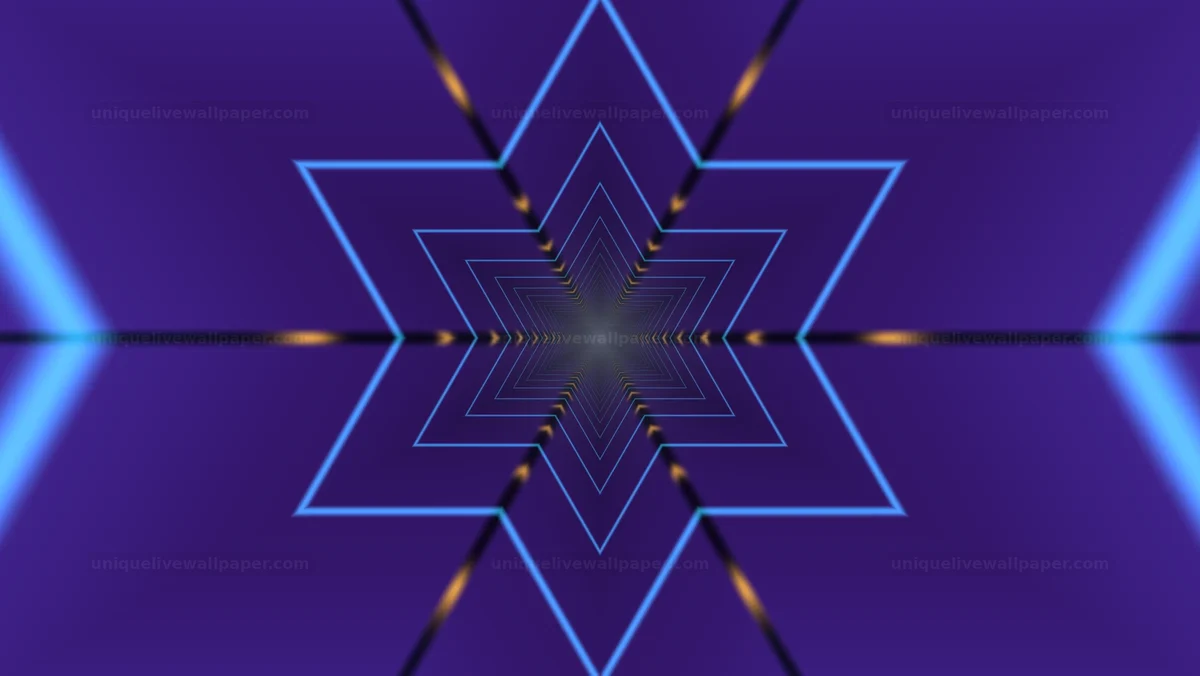 Neon Radial Star Tunnel Seamless Loop