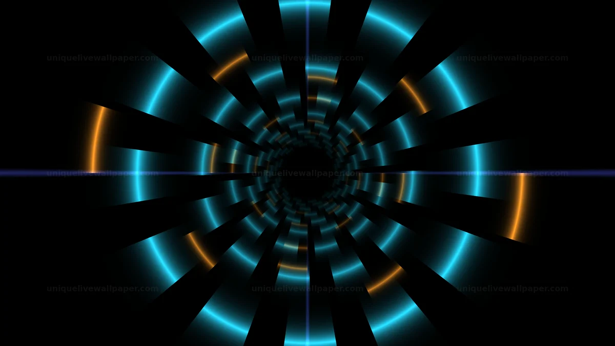 Watermarked thumbnail for Neon Portal with Dark Copy Space Seamless Loop