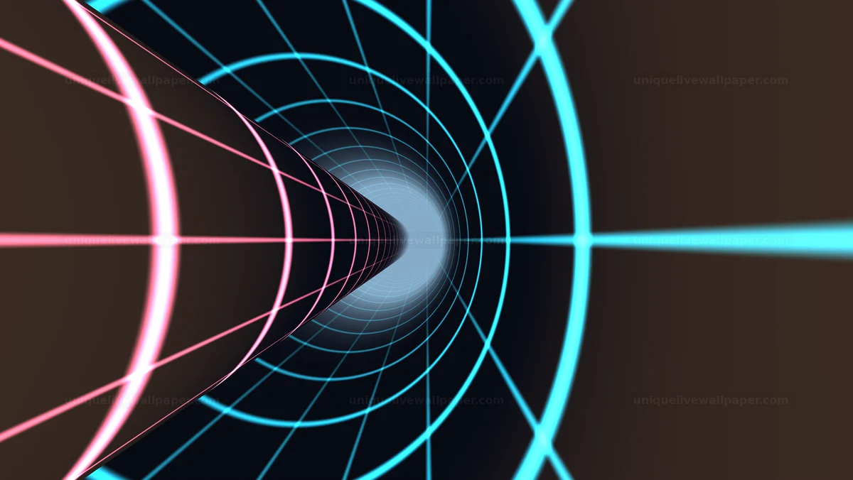 Futuristic Neon Tunnel Seamless Loop