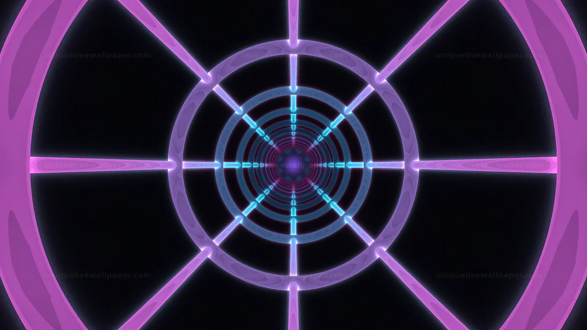 Watermarked thumbnail for Retro Neon Space Tunnel Background Seamless Loop