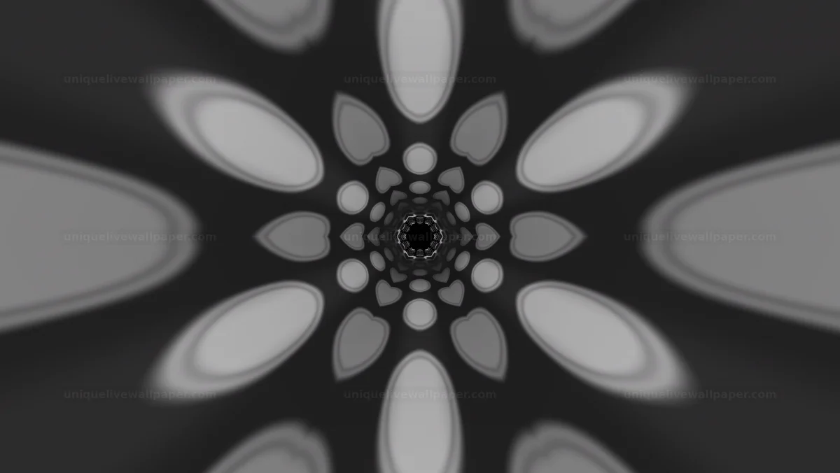 Black and White Depth Tunnel Background Seamless Loop