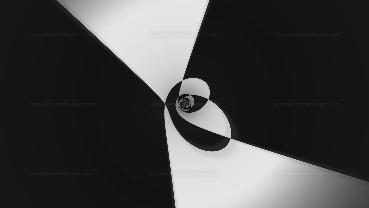 Watermarked thumbnail for Black and White Offset Spiral Background Seamless Loop