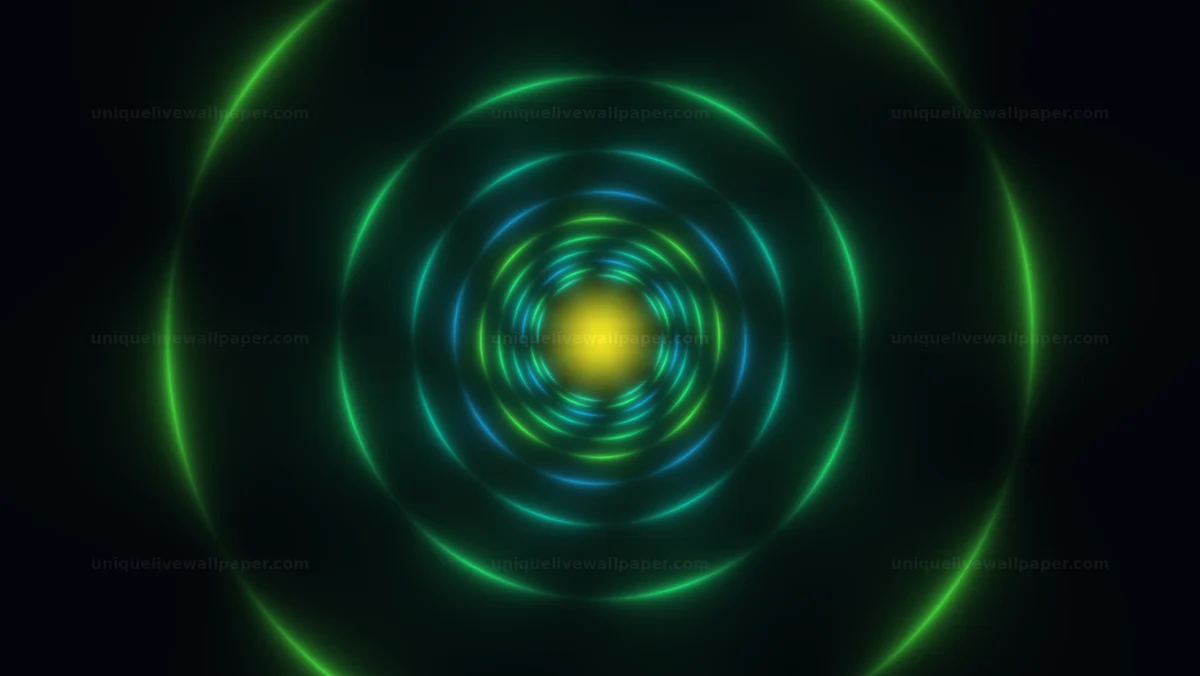 Watermarked thumbnail for Ethereal Cosmic Tunnel with Neon Rings Seamless Loop