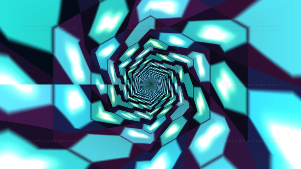 Watermarked thumbnail for Futuristic Polygonal Warp Tunnel Seamless Loop