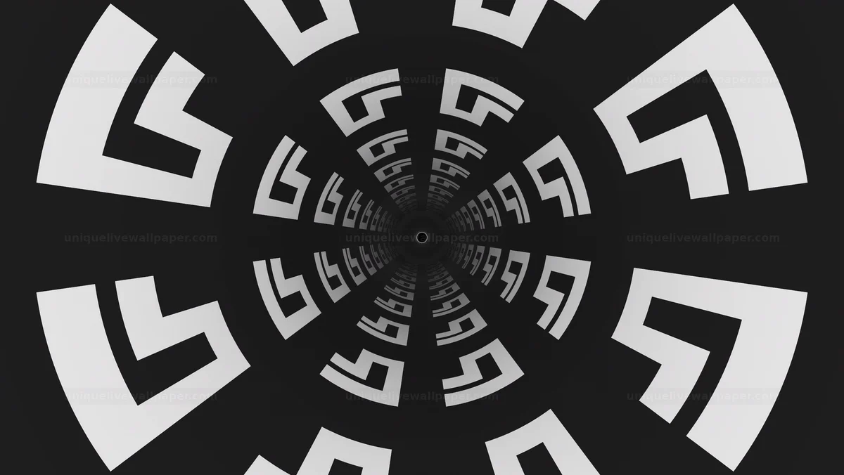 Black and White Depth Tunnel Seamless Loop