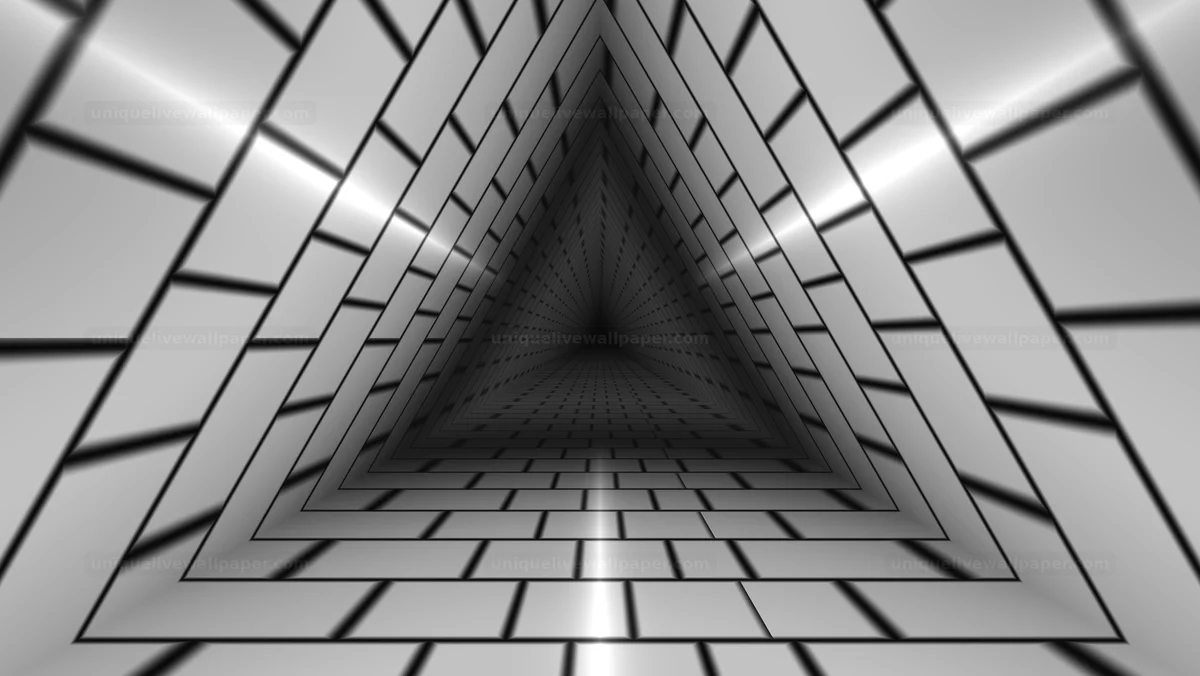 Black and White Expanding Vortex Tunnel Seamless Loop
