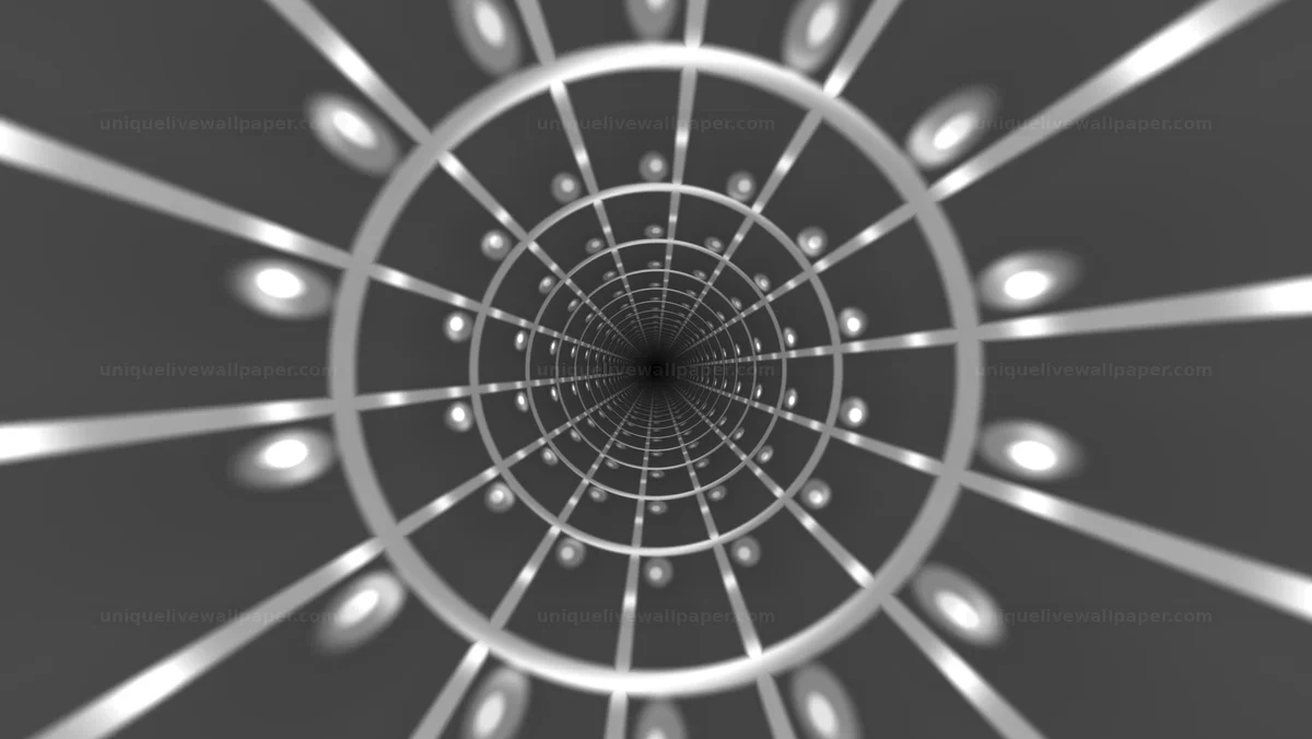 Monochrome Radial Tunnel Background Seamless Loop
