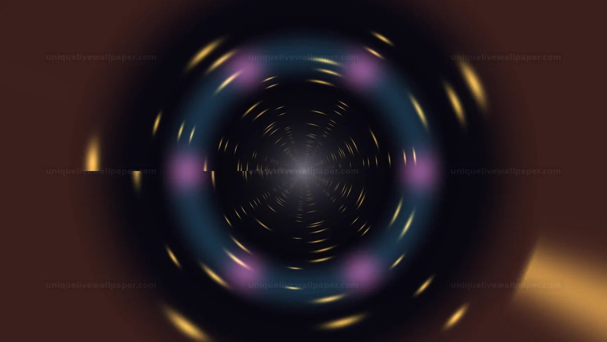 Watermarked thumbnail for Neon Circular Portal Tunnel Seamless Loop