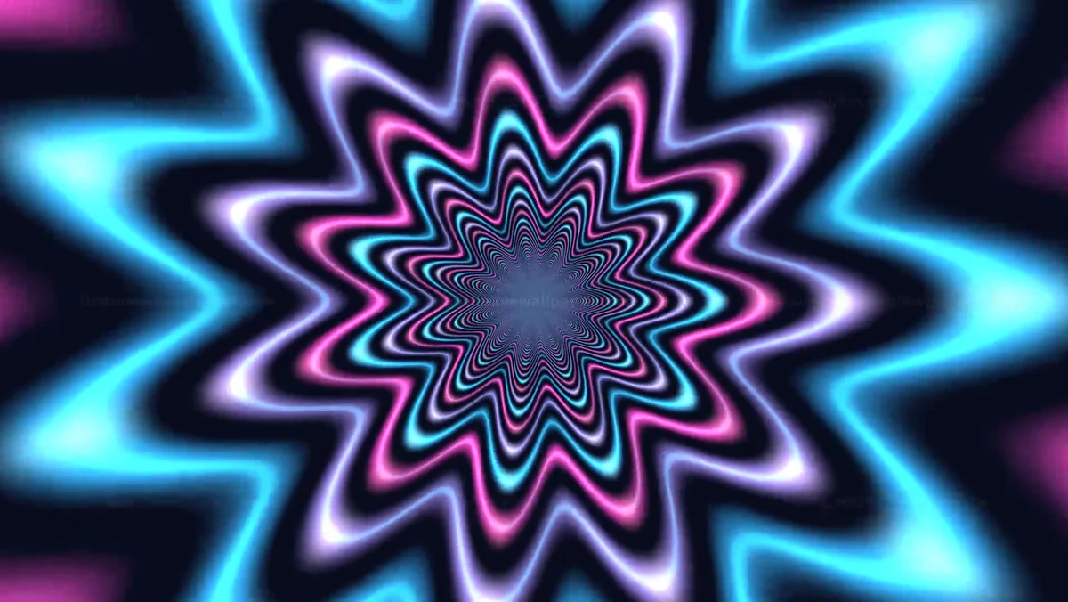 Watermarked thumbnail for Neon Wormhole Tunnel Background Seamless Loop