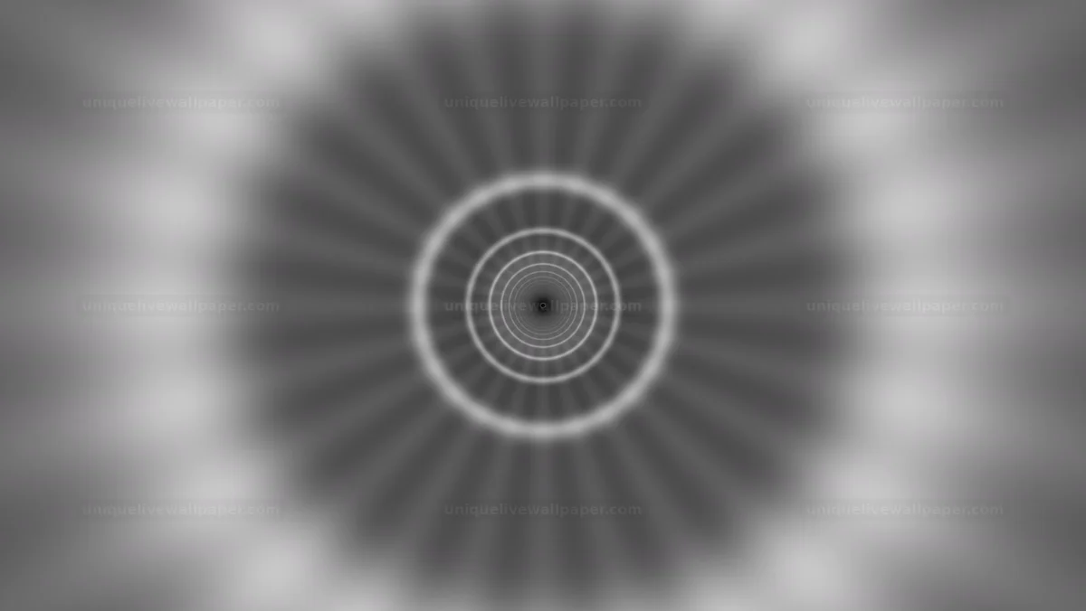 Monochrome Centered Vortex Background Seamless Loop