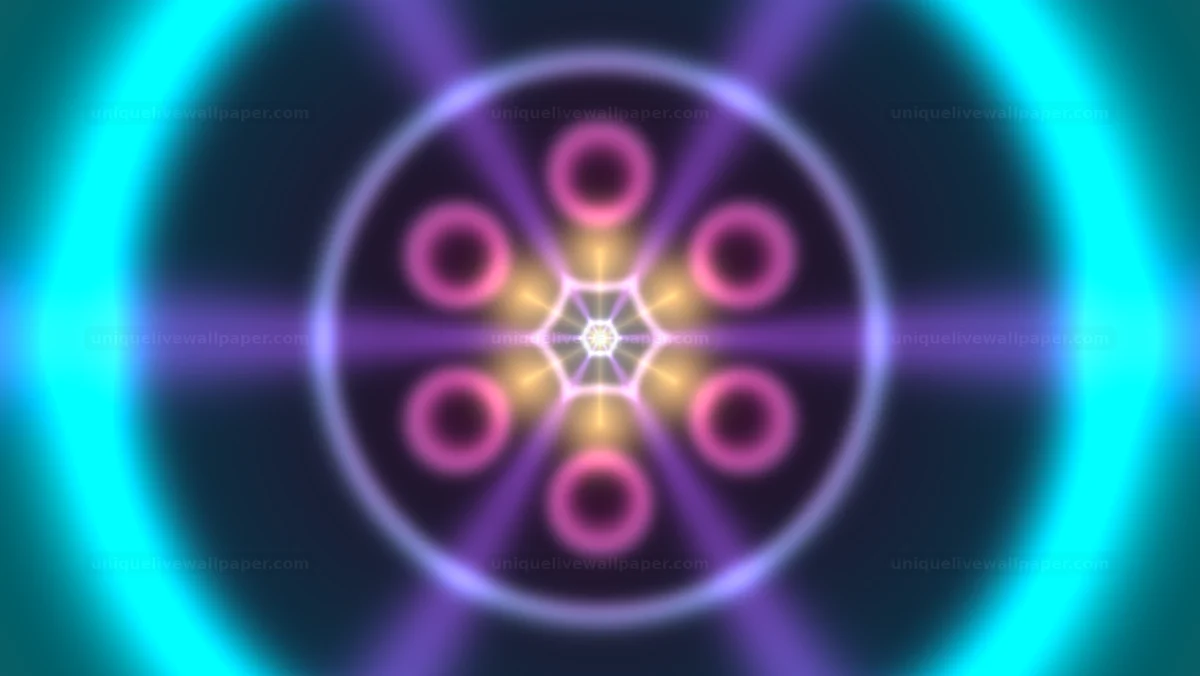Neon Portal Symbol Animation Seamless Loop