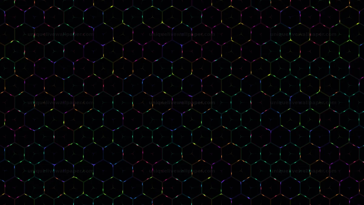 Electric Hexagonal Energy Background Seamless Loop
