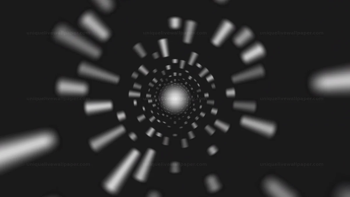 Grayscale Radial Tunnel Background Seamless Loop