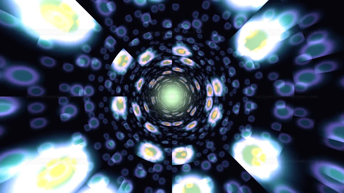 Watermarked thumbnail for Colorful Abstract Wormhole Tunnel Seamless Loop