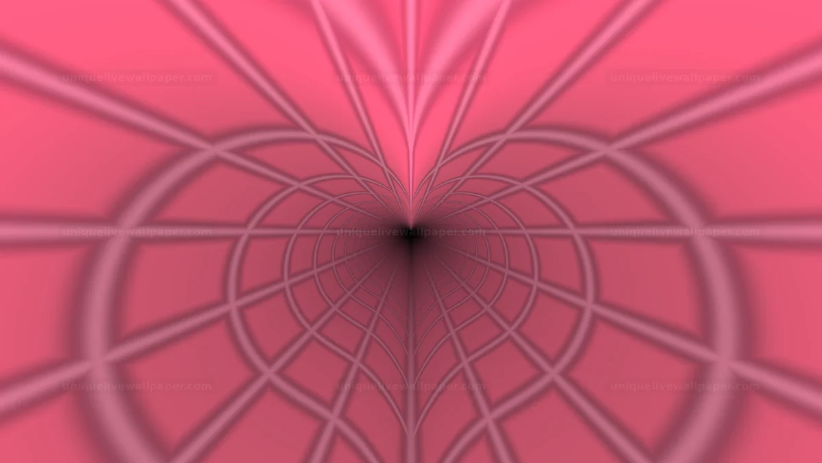 Abstract Heart-Shaped Fluid Tunnel Seamless Loop