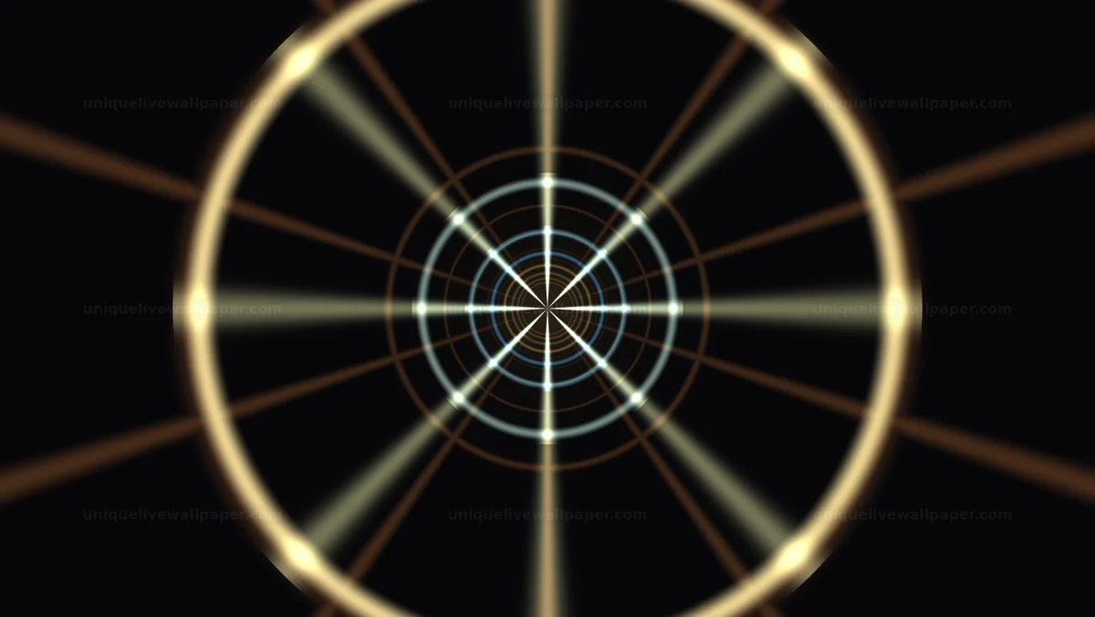 Watermarked thumbnail for Radiating tunnel light background creates depth and movement