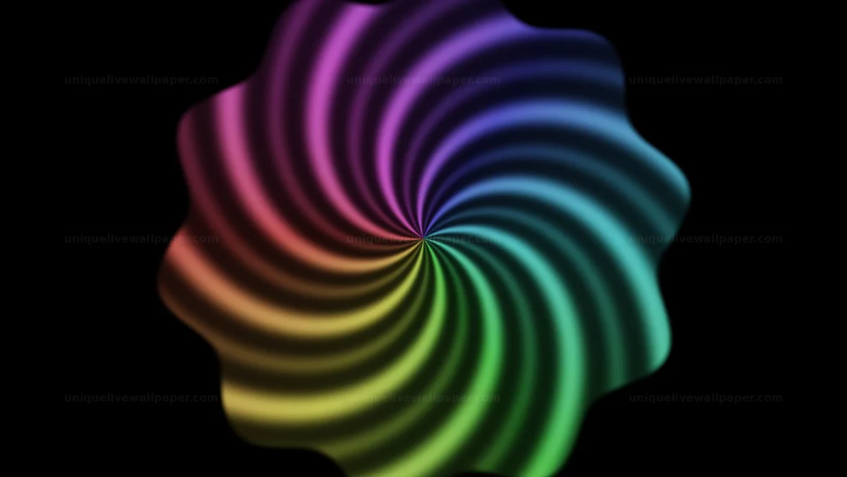 Colorful Hypnotic Mandala Spiral Seamless Loop