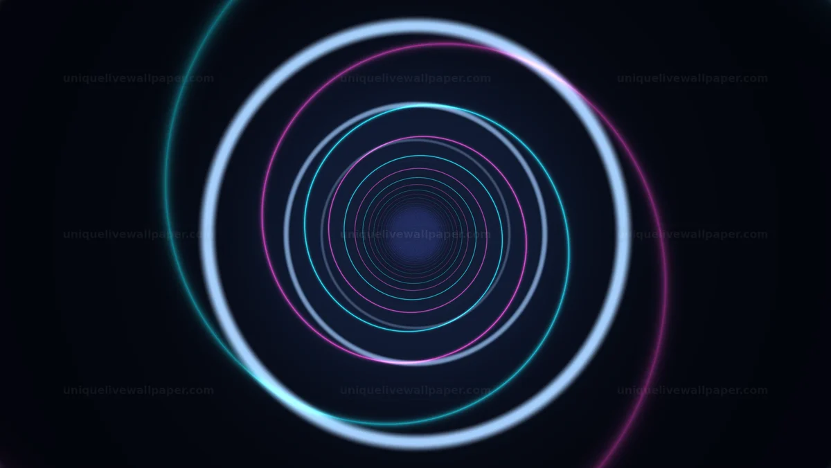 Concentric Neon Ring Animation Seamless Loop