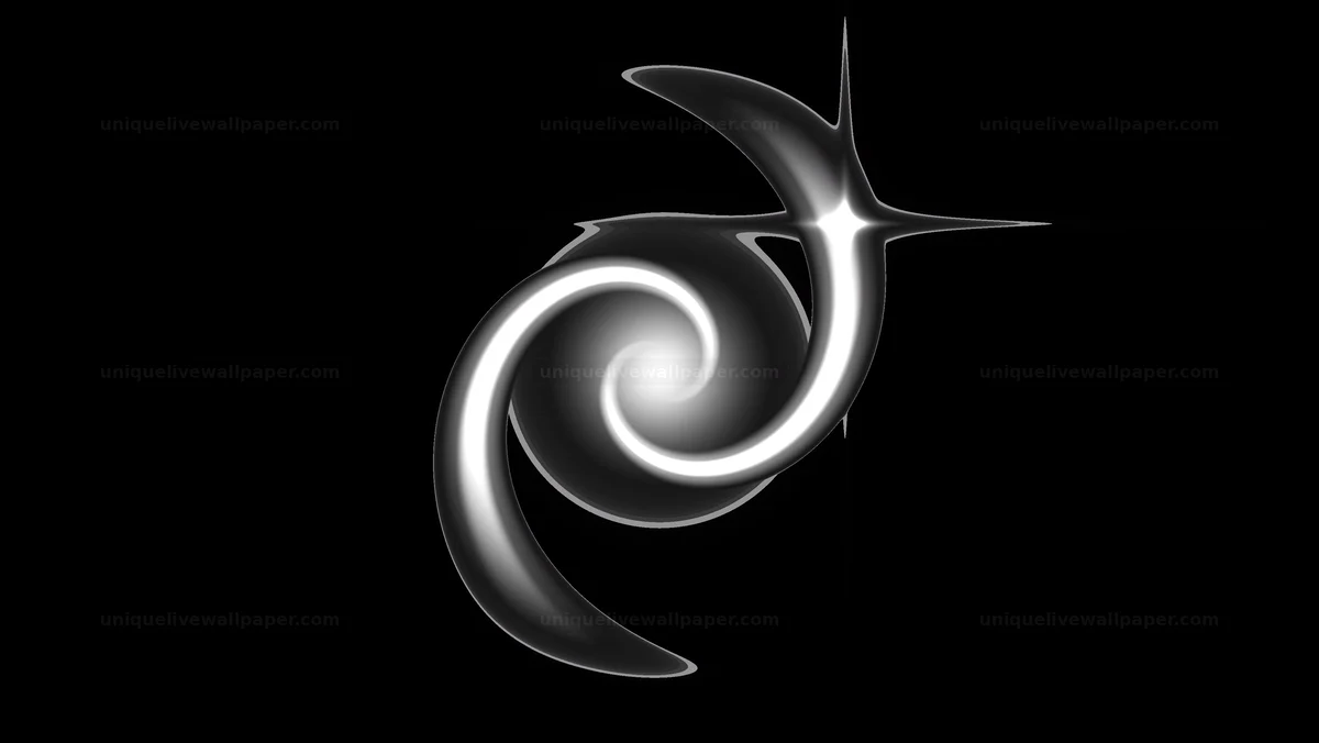 Black and White Rotating Icon Orbit Seamless Loop