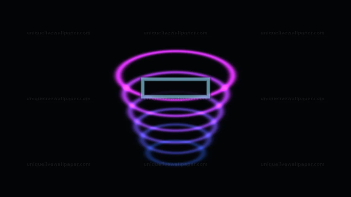 Stacked Neon Rings and Rectangular Frame Seamless Loop