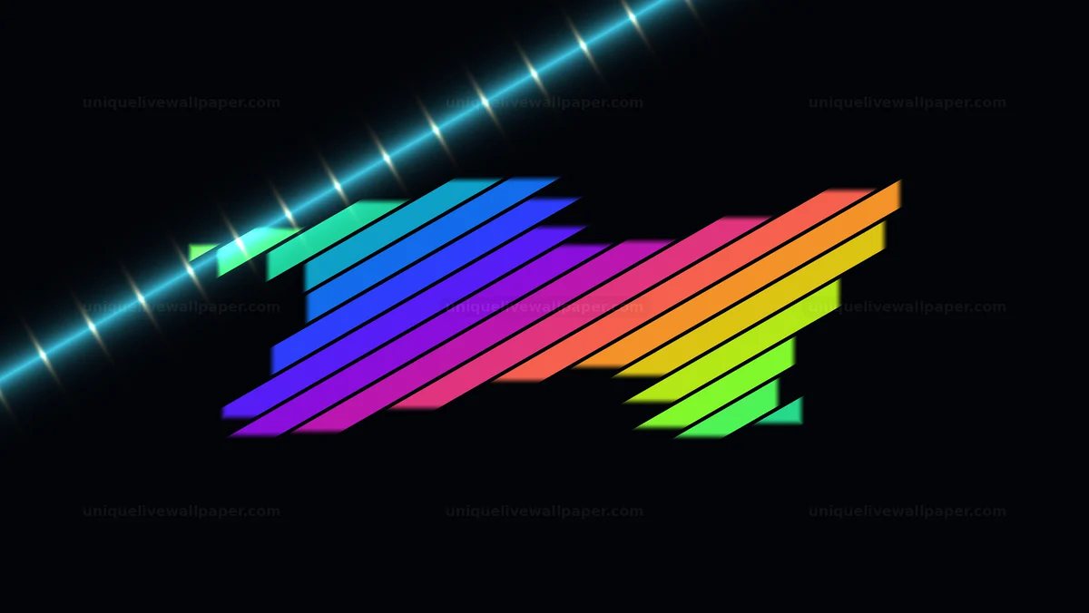 Colorful Fragmented Geometry and Light Streaks Seamless Loop