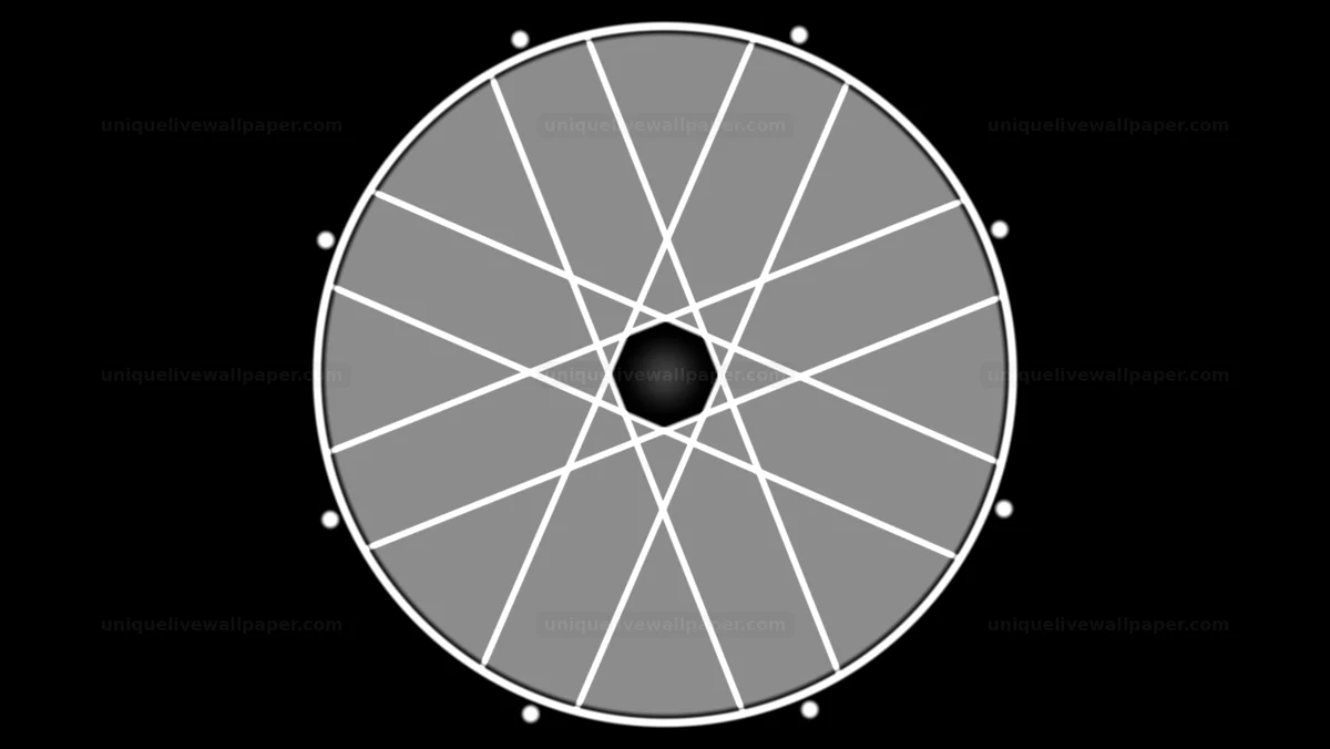 Black and White Rotating Icon Orbit Seamless Loop