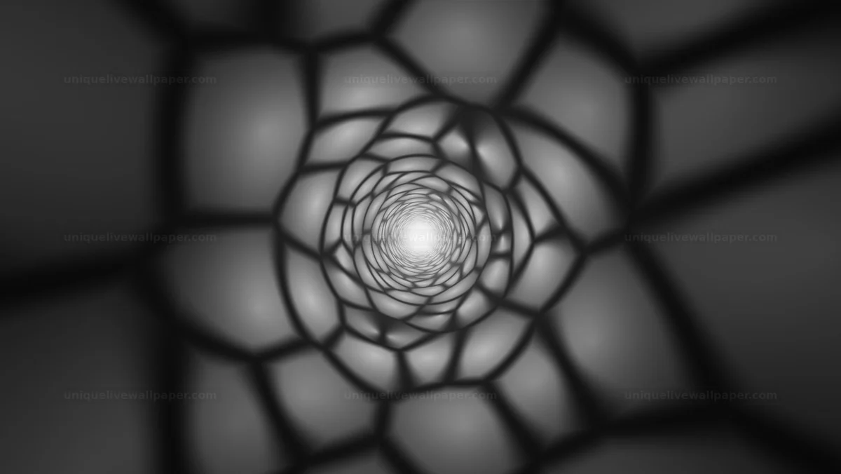 Watermarked thumbnail for Monochrome twisting passage background creates a unique motion effect