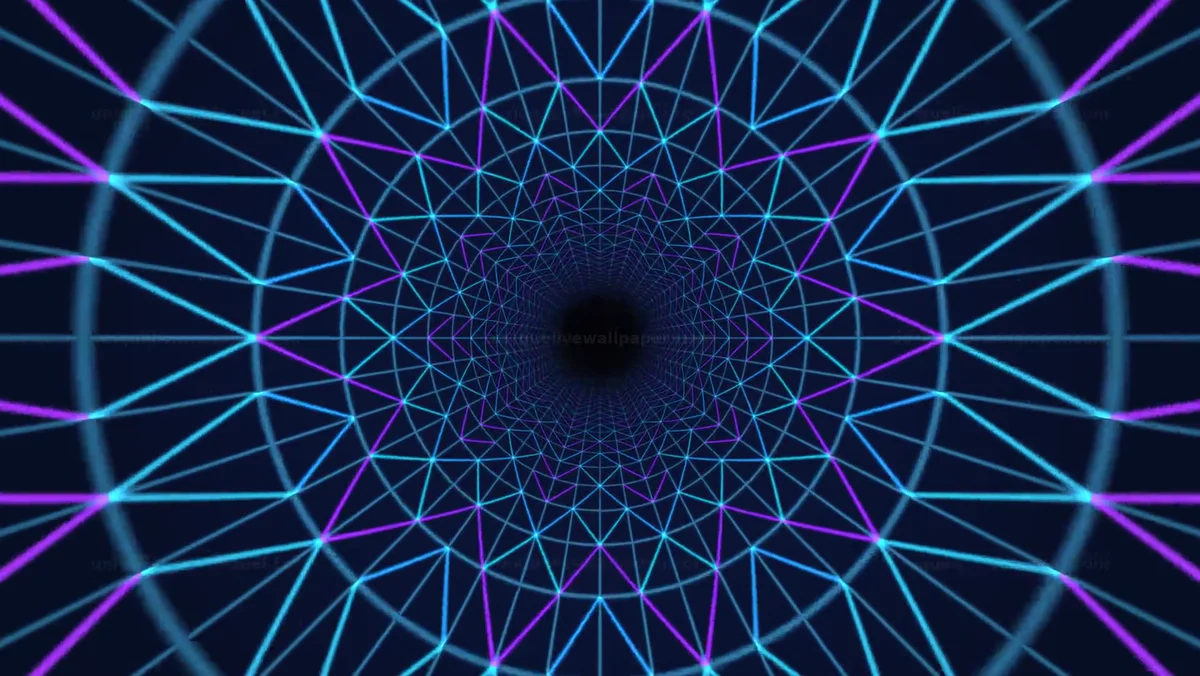 Watermarked thumbnail for Neon Warp Field Overlay Seamless Loop