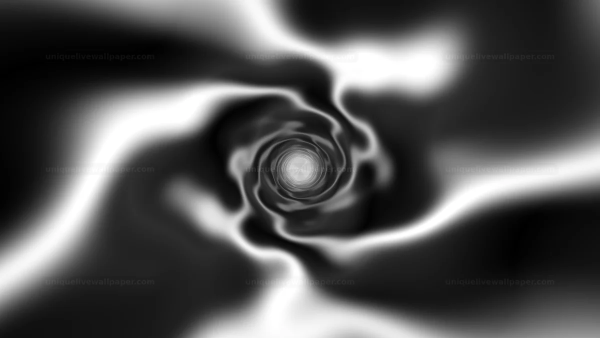 Monochrome Liquid Spiral Tunnel Background Seamless Loop