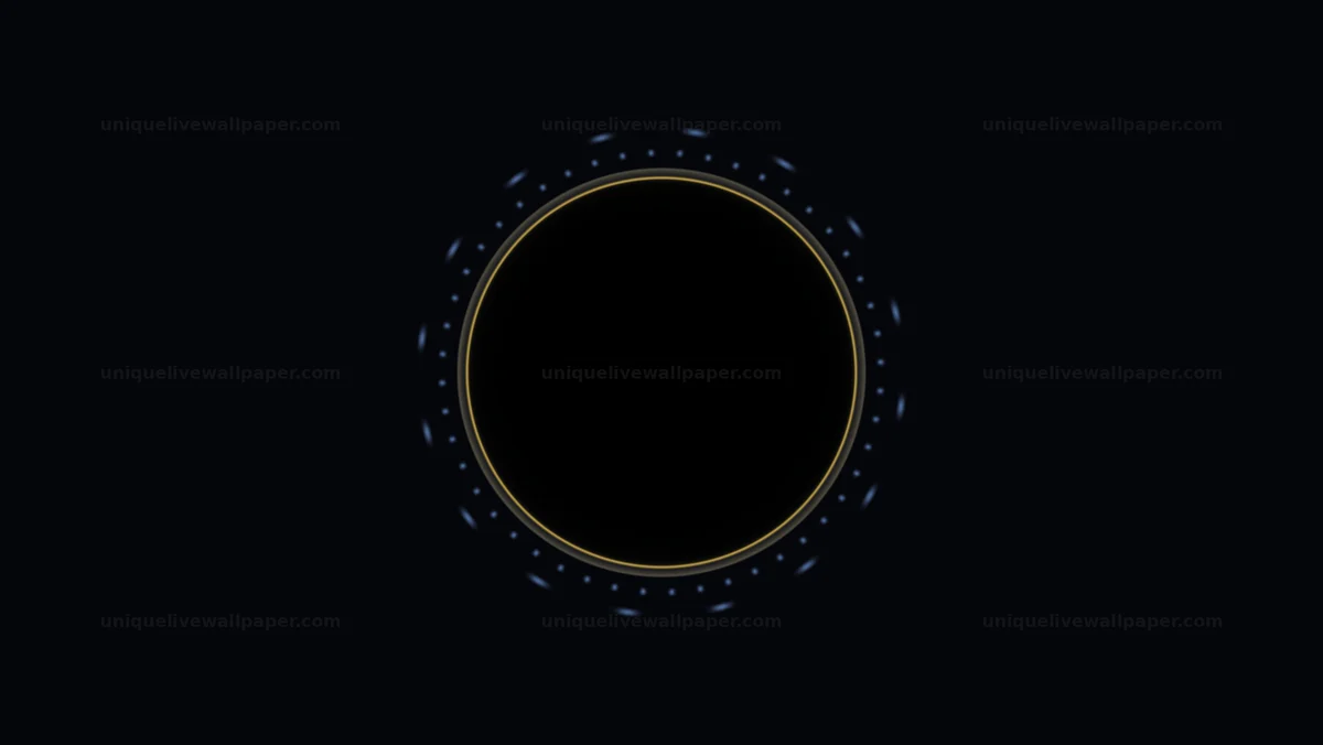 Watermarked thumbnail for Golden Circular Ring with Blue Halo Seamless Loop