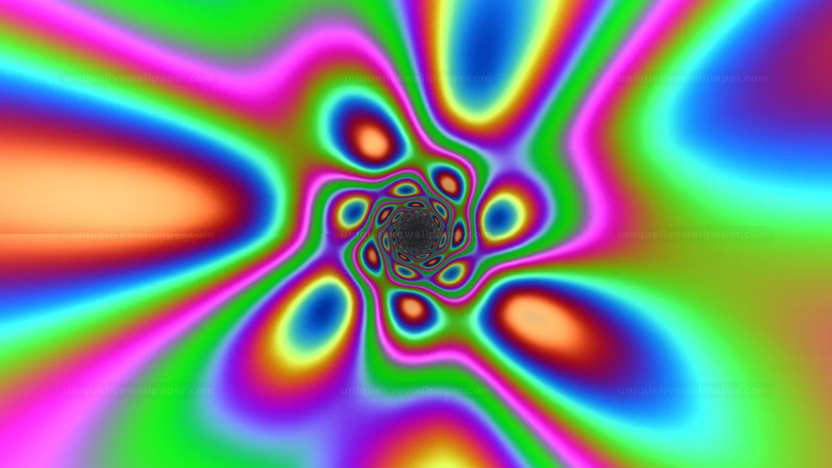 Watermarked thumbnail for Glowing Rainbow Portal Vortex Seamless Loop