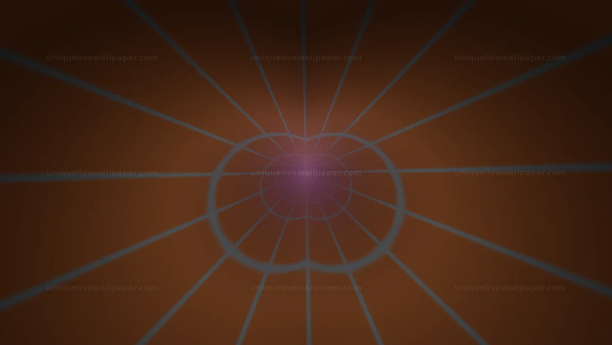 Radial Neon Portal with Concentric Rings Seamless Loop