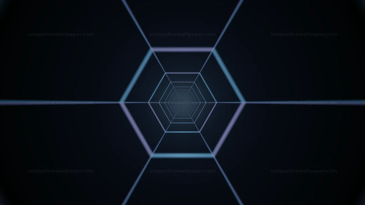 Infinite light passage background with geometric shapes and lines