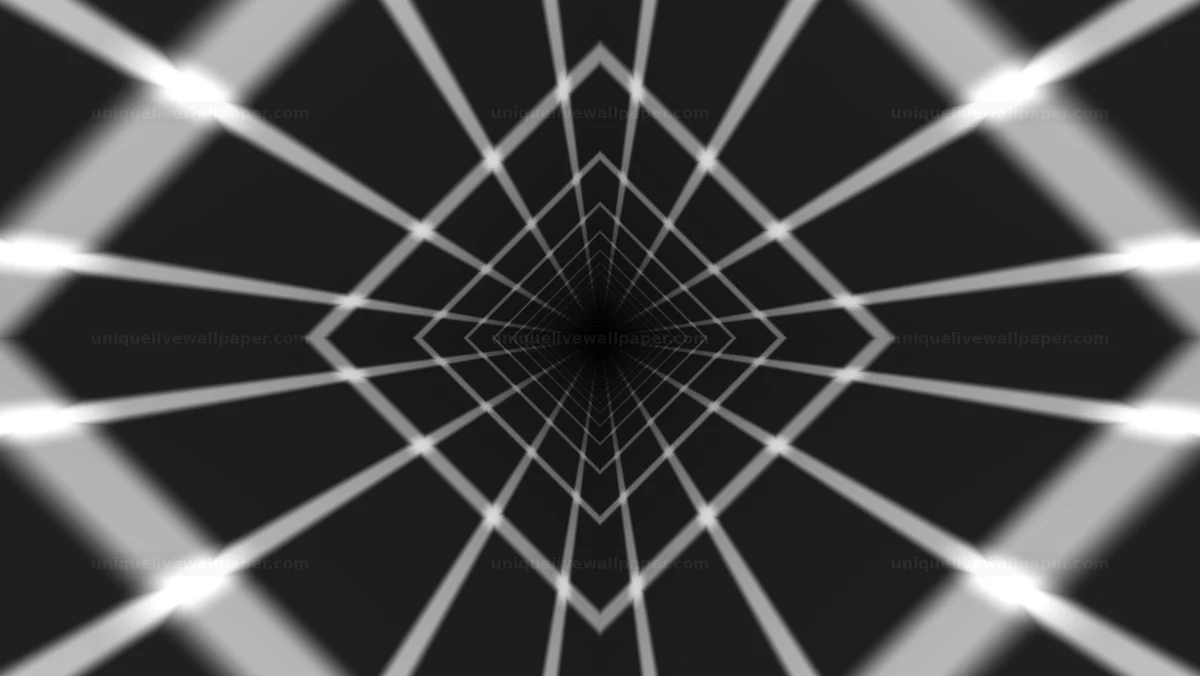 Black and White Vortex Tunnel Background Seamless Loop
