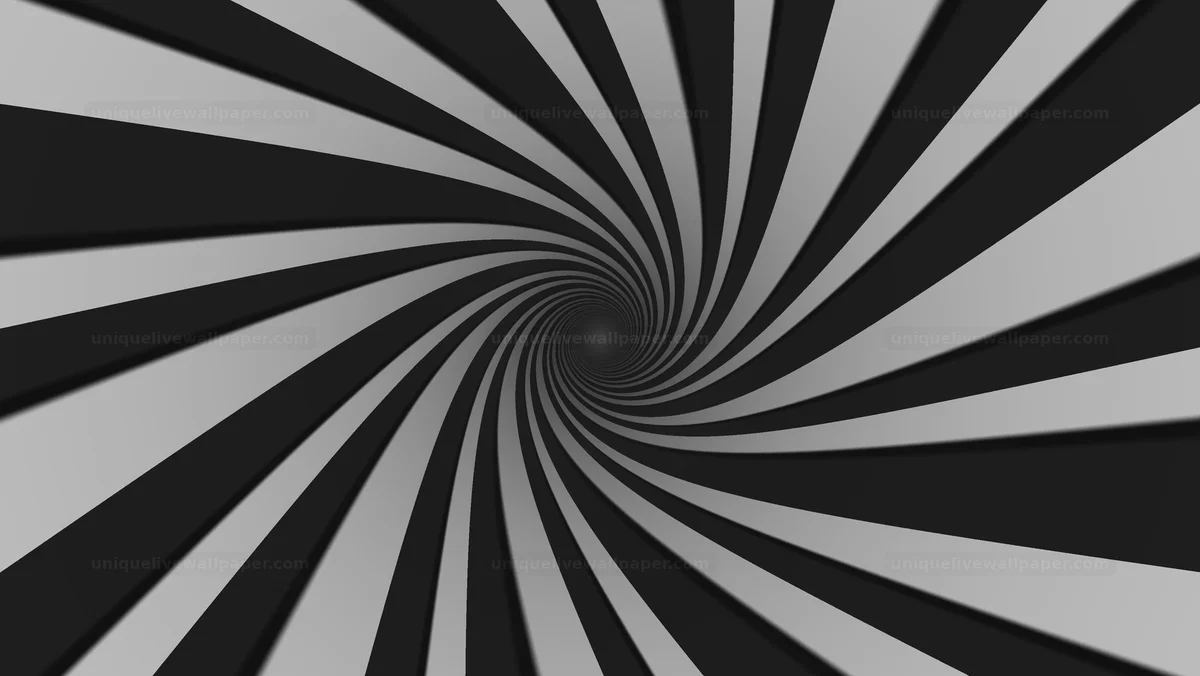 Monochrome Dark Vortex Background Seamless Loop