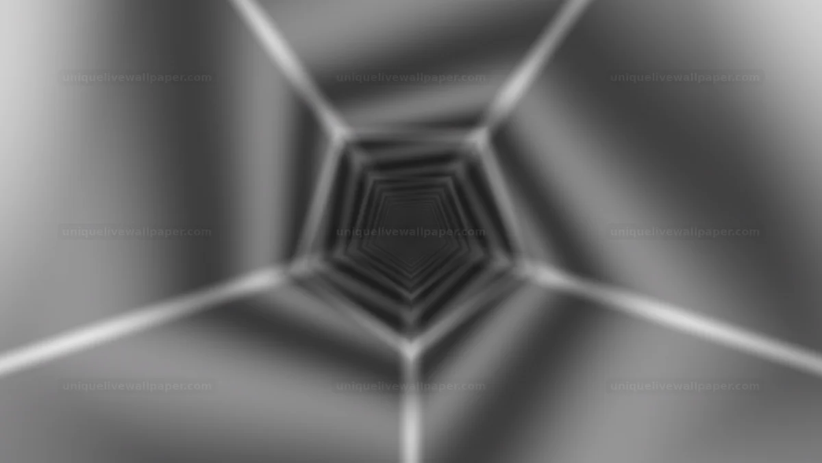 Monochrome Minimal Pentagonal Tunnel Seamless Loop